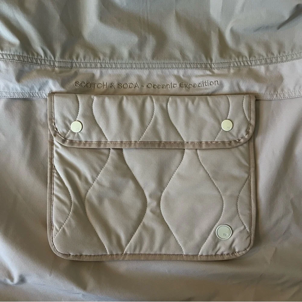 NWT Scotch & Soda Lightweight Colorblock Jacket ‘Cream’- LARGE - Picture 11 of 13